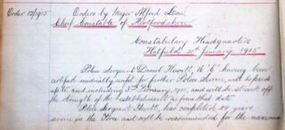 General Order 12a 30.01.1915 General Order 12 30.01.1915 | Herts Police Historical Society