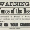 Colonel breaks Defence of the Realm Act
