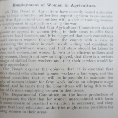 Report on Women in Agriculture (extract) | HALS Ref HCC 2/72