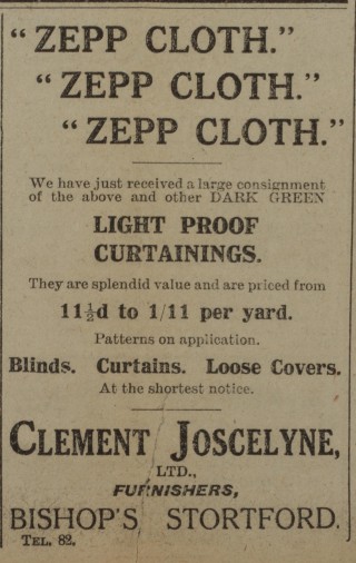 The Blackout | Herts and Essex Observer, Sept 1917
