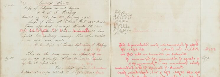 Telegram; Conscript absentee, Hackney