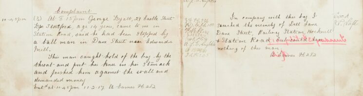 Complaint, assault on boy, South Street