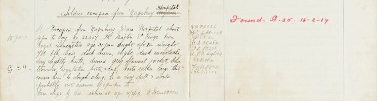 Soldier escaped from Napsbury War Hospital