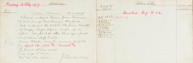 Soldier absentee, Hertford