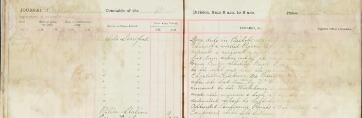 Visited Pigeon Lofts to see Pigeons released; received a report that a (Woman) identified as Charlotte Kitchiner had been taken out of the river near the River Bridge Station Road