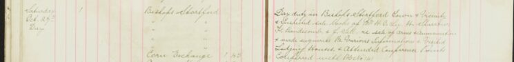 Inspected the Sale Books of Mr O H Lee, H Sparrow, and F Handscombe and F Sell re the Sale Of Arms and Ammunitions