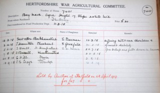Horse Hire Scheme, 1918 | HALS Ref AEC/34