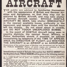 Recognizing Enemy Aircraft poster Aircraft Identification Poster, Dec1914 | HALS Ref Acc 3890