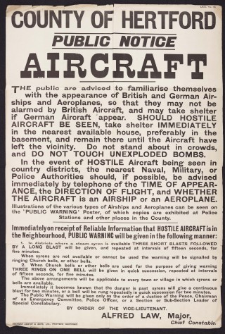 Aircraft Identification Poster, Dec1914 | HALS Ref Acc 3890