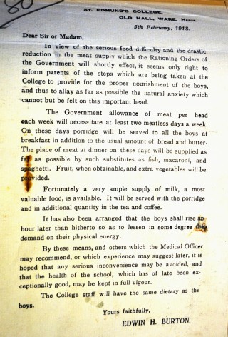 Letter to parents, Feb 1918   | HALS Ref DE/X 275/B3