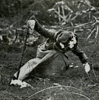 Souvenir hunter at Cuffley | The Graphic, 09 Sept, 1916 