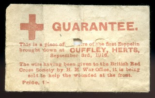 Certificate of authenticity for Zeppelin souvenirs  | BSM 611