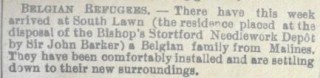 Belgian Refugees | Herts and Essex Observer Sept 1914