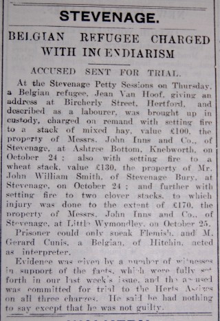 Belgian Refugees | Hertfordshire Mercury, 06 Nov 1915