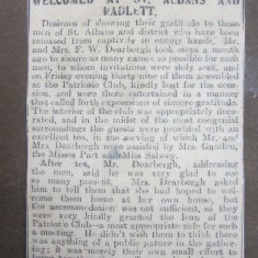 Local newspaper account of Mrs Dearbergh's party  | HALS Ref DE/X 1030