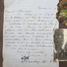 Thank you letter to Mrs Dearbergh | HALS Ref DE/X 1030