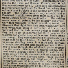 Edith Joscelyne, a British Governess in Germany | Sept 1914