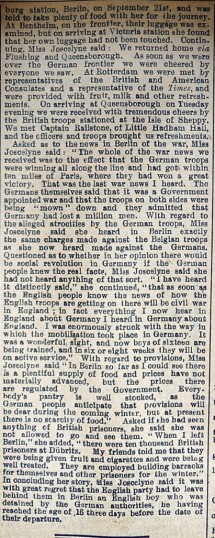 Edith Joscelyne (cont) | Sept 1914 (cont)