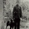Drunk, with a dog alongside