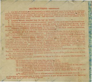 Food Ration Book | HALS Pamphlet Collection