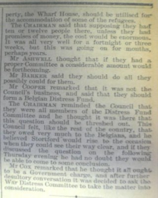 Belgian Refugees Committee proposal (Cont) | Herts and Essex Observer Nov 1914