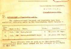 Hunt, Joseph, 134, Police Constable, Sergeant.