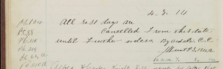Cancelled Rest Days - Outbreak Of War