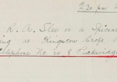 Special Constable Major Slee
