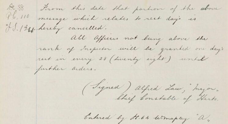 Orders Regarding Annual Leave And Rest Days Continued
