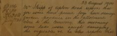 Report of Damage to Allotment Produce