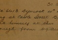 Private Dymock Reported on Furlough
