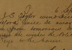 Request to Check Mrs J S Taylor's House Whilst She's Away