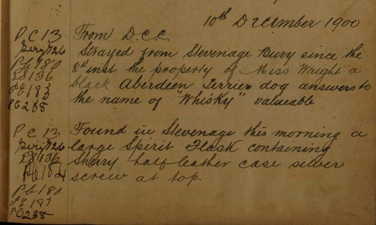 Spirit Flask Containing Sherry Found