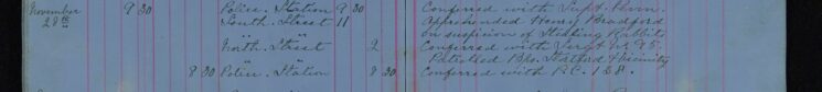 Apprehended Henry Bradford on suspicion of stealing rabbits