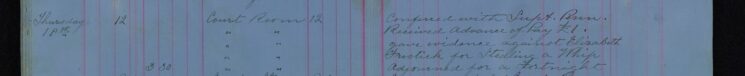 Gave evidence against Elizabeth Frostick for stealing a whip