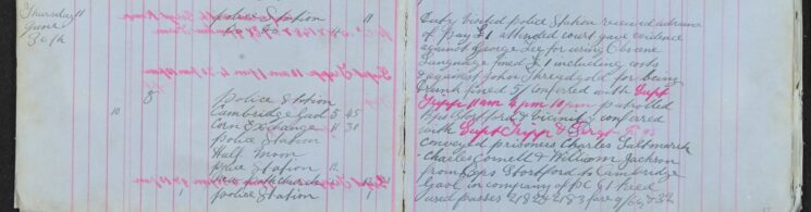 Conveyed prisoners from Bishop's Stortford to Cambridge Gaol