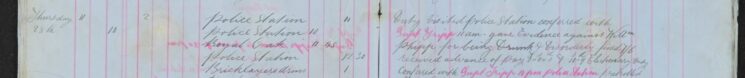 Gave evidence against William Phipp for being drunk and disorderly