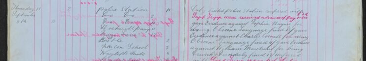 Gave evidence against William Marchant for being drunk and disorderly
