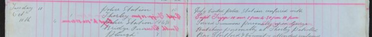 Served summons on George Hutchins