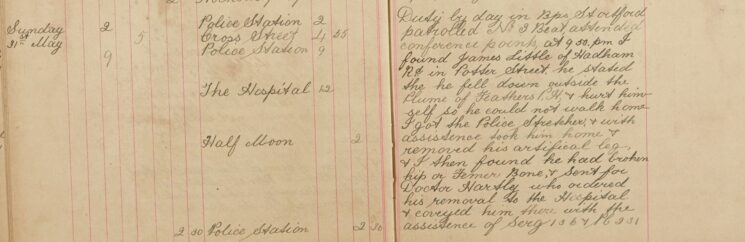 Stretchered disabled James Little to his home after he fell. Injuries sustained subsequently required his hospitalisation
