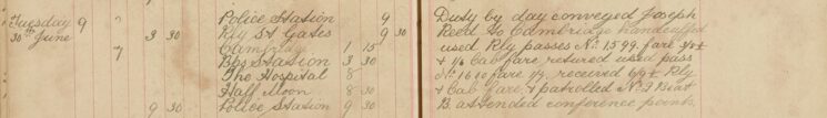 Conveyed Joseph Reed - handcuffed - to Cambridge