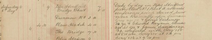 Served Summons on Lawrence Grey, George Dickson, Edward Benjamin Sylvester and James Sanders
