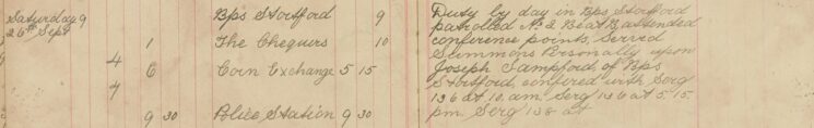 Served Summons on Joseph Sampford