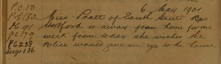 Request to Check Miss Pratt's House Whilst She is on Holiday