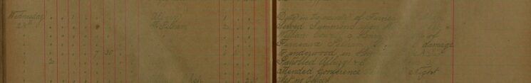 Served Summons on Walter Noble, William Cowell and Henry Thurgood for Damage to Underwood