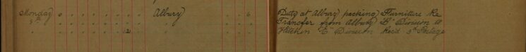 Duty Packing Furniture for Transfer From Albury 'B' Division to Hitchin 'E' Division