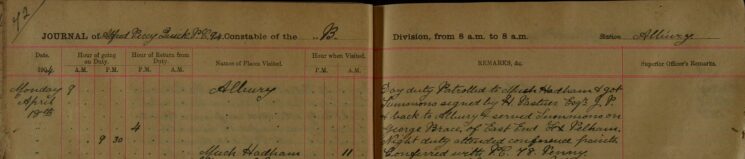 Served Summons on George Brace