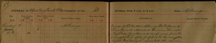 Reported W.J. Miles, G. Miles and H. Harrington for Night Poaching
