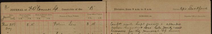 Attended Messers Sworder & Sons Sale Yard and Issued Licences For Removal of Swine