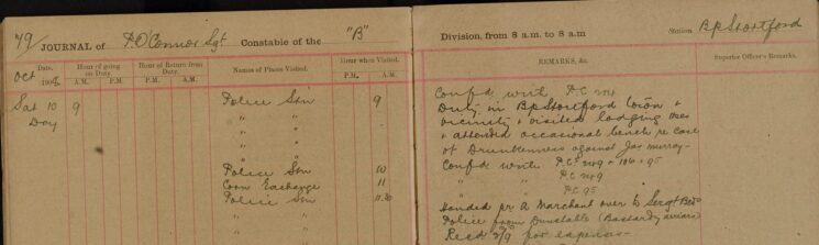 Handed Prisoner A. Marchant Over to Sergeant of Beds Police for Bastardy Arrears